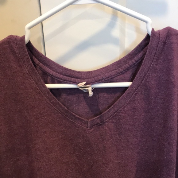 Anvil Purple v-neck t-shirt - Picture 3 of 3